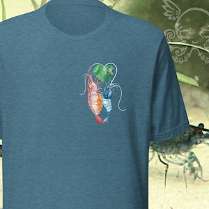 Neocaridina Shrimp Love Shirt über Herz Version Shirt