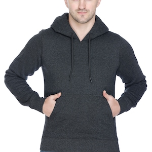 Mens Heavy Blend Charcoal Hooded Sweatshirt, Plain Blank Hoodie Wholesale Bulk, Plain Hoodie, Blank Hoodie