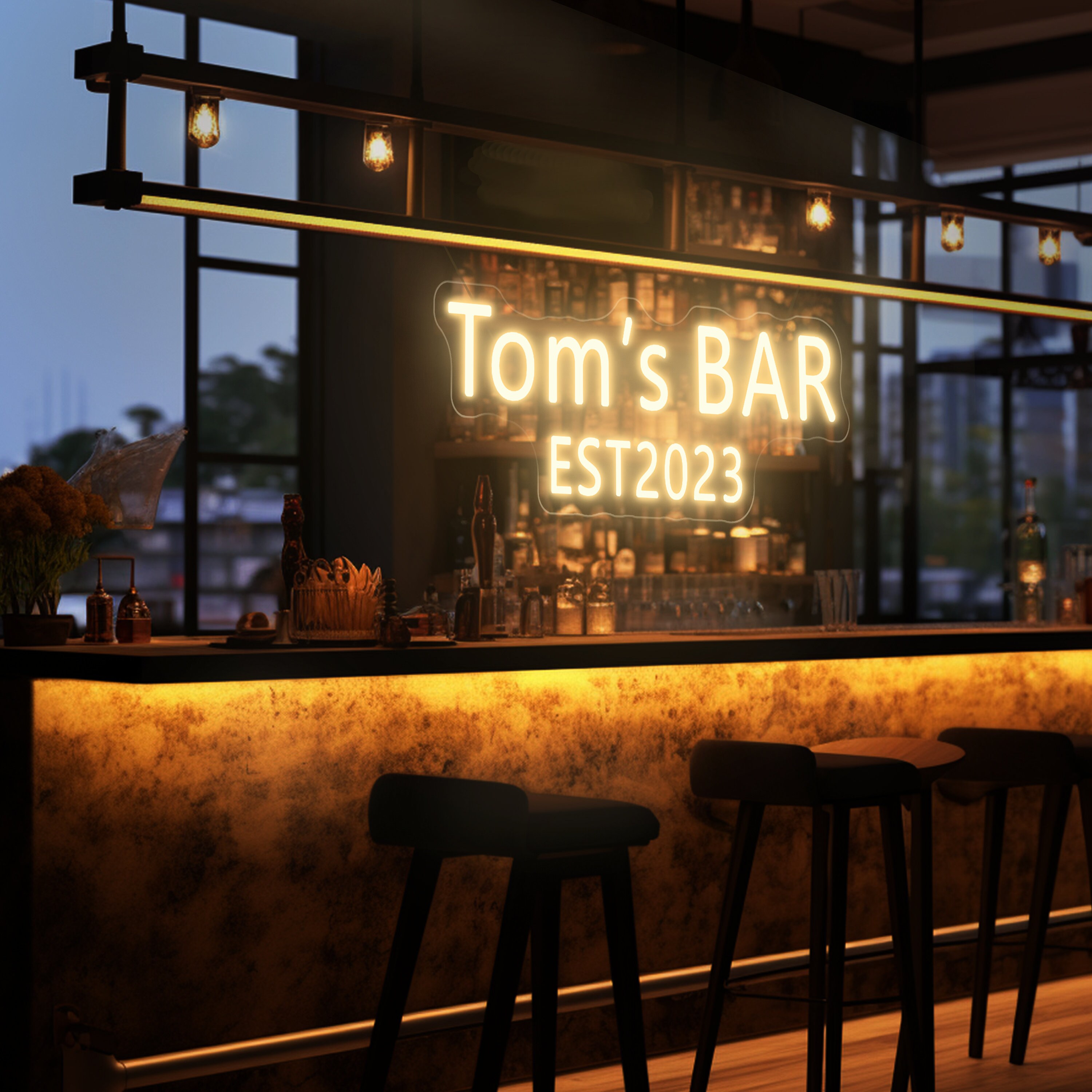 Custom Bar Sign, Battery Neon Bar Sign, Neon Bar Sign Custom, Neon Bar
