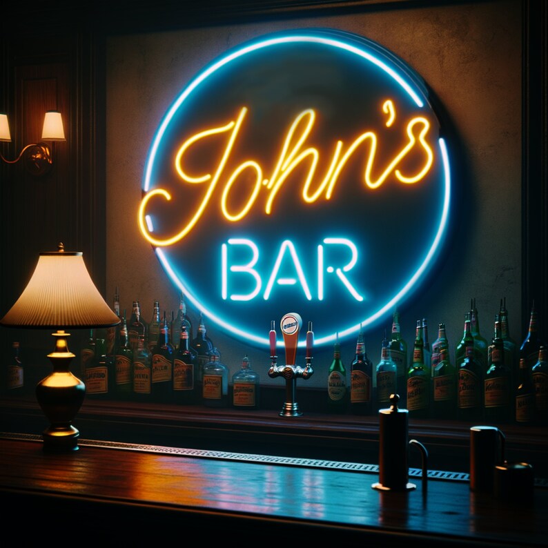 Custom Bar Sign, Battery Neon Bar Sign, Neon Bar Sign Custom, Neon Bar