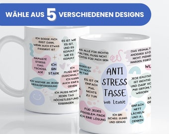 Kaffeetasse Anti-Stress Affirmationen, Geschenke Kollegin, mentale Stärke, Geschenk Lieblingsfreundin, Dankeschön, Abschiedsgeschenk