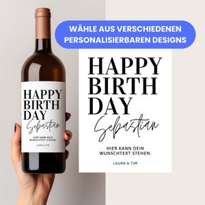 Birthday personalized gift, wine label customizable birthday, label wine bottle, gift wine lover, gifts