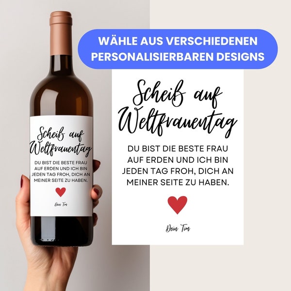 Anti Frauentag Geschenk, Geschenk zum Weltfrauentag, Wein statt Blumen, Weltfrauentag Geschenke, Womens Day, 8. März Geschenk, Geschenk Frau