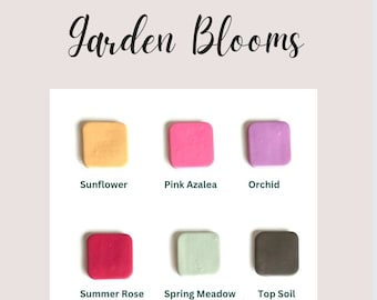 Garden Blooms Color Recipe Guide - Sculpey Souffle Polymer Clay Color Mixing Tutorial - Vibrant Floral Inspired Shades - Digital Download