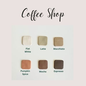 Coffee Shop Sculpey Souffle Color Recipes - Java Inspired Coffee House Color Palette - Guia de mistura de cores de argila de polímero - Download digital