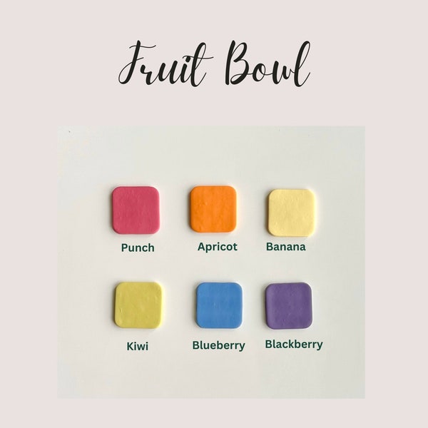 Fruit Bowl Sculpey Premo Color Recipes - Fruit Inspired Color Palette - Polymer Clay Color Mixing Guide - Clay Tutorial - Digital Download