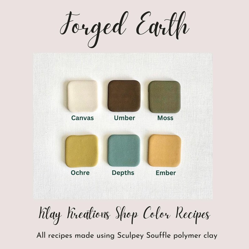 Forged Earth Sculpey Souffle Color Recipes - Earthy Industrial Inspired ...