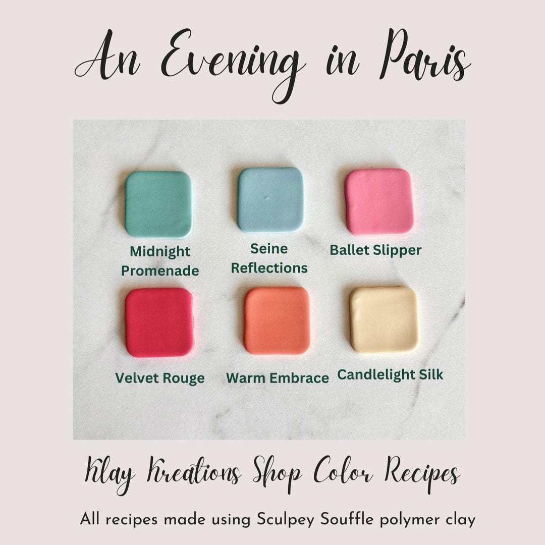 An Evening in Paris Sculpey Souffle Color Recipes - Valentine's Day ...