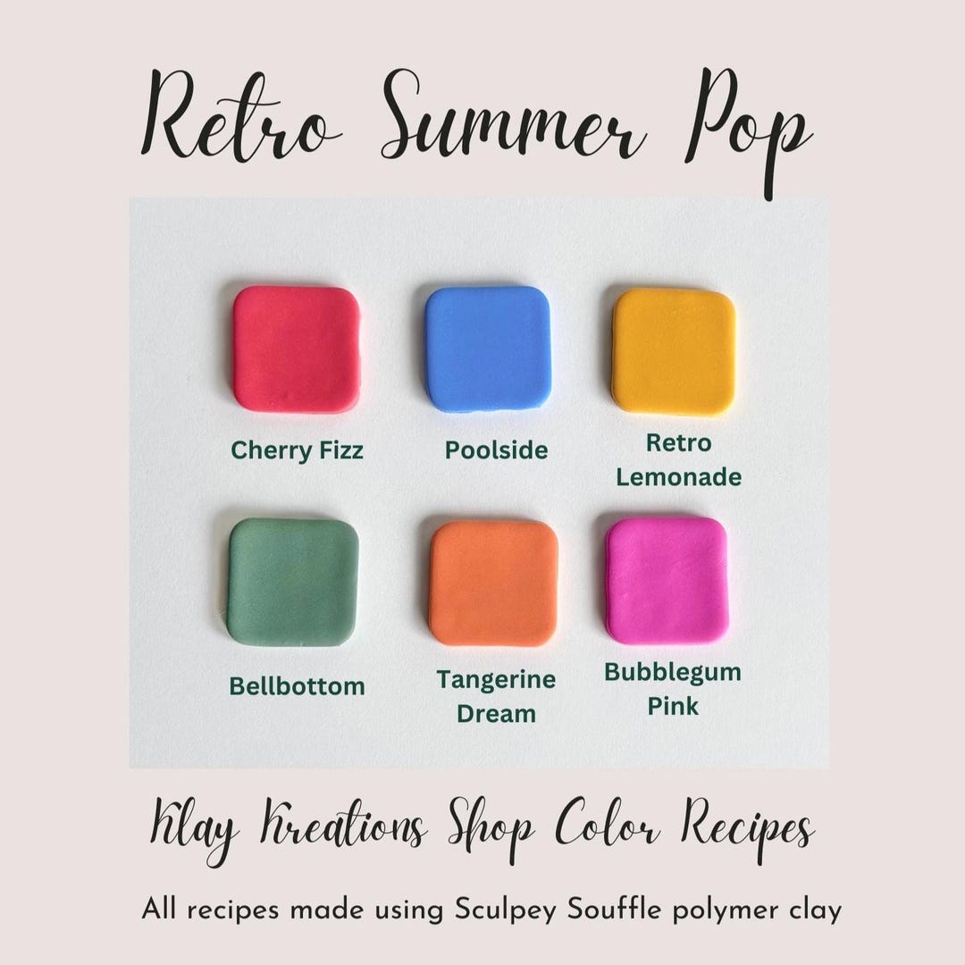 Retro Summer Pop Sculpey Souffle Color Recipes - Bright, Bold, Fun Clay ...