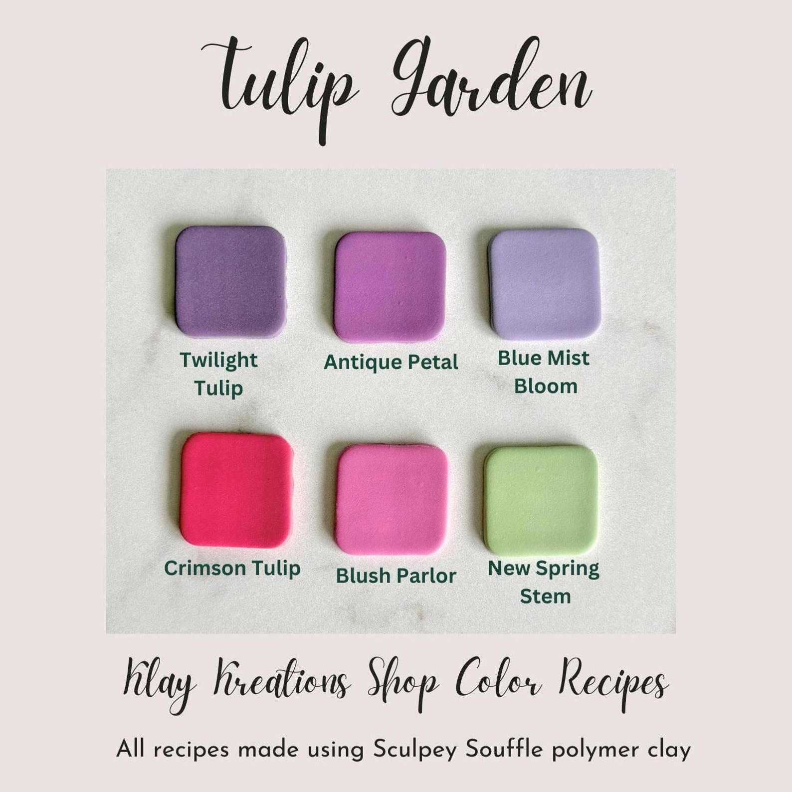 Tulip Garden Sculpey Souffle Color Recipes - Valentine's Day Color ...