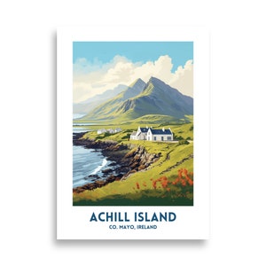 Affiche de voyage de l’île d’Achill