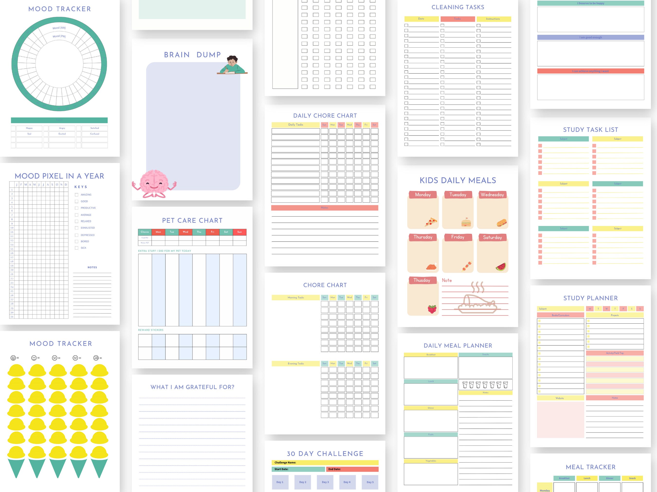 2024 ADHD Planner for Kids Daily Routines Child-friendly - Etsy