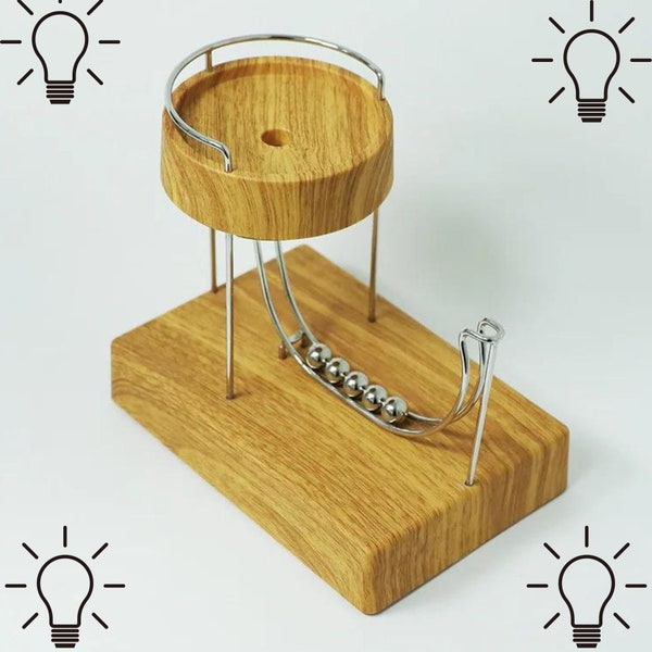 Perpetual Machine Simulator Marble Run-scientific toys-Classic Stress Relief Metal Kinetic Art Awesome Magical Gifts Perpetual Motion Toys