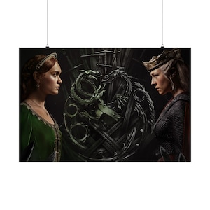 Alicent and Rhaenyra HOTD Matte Horizontal Posters