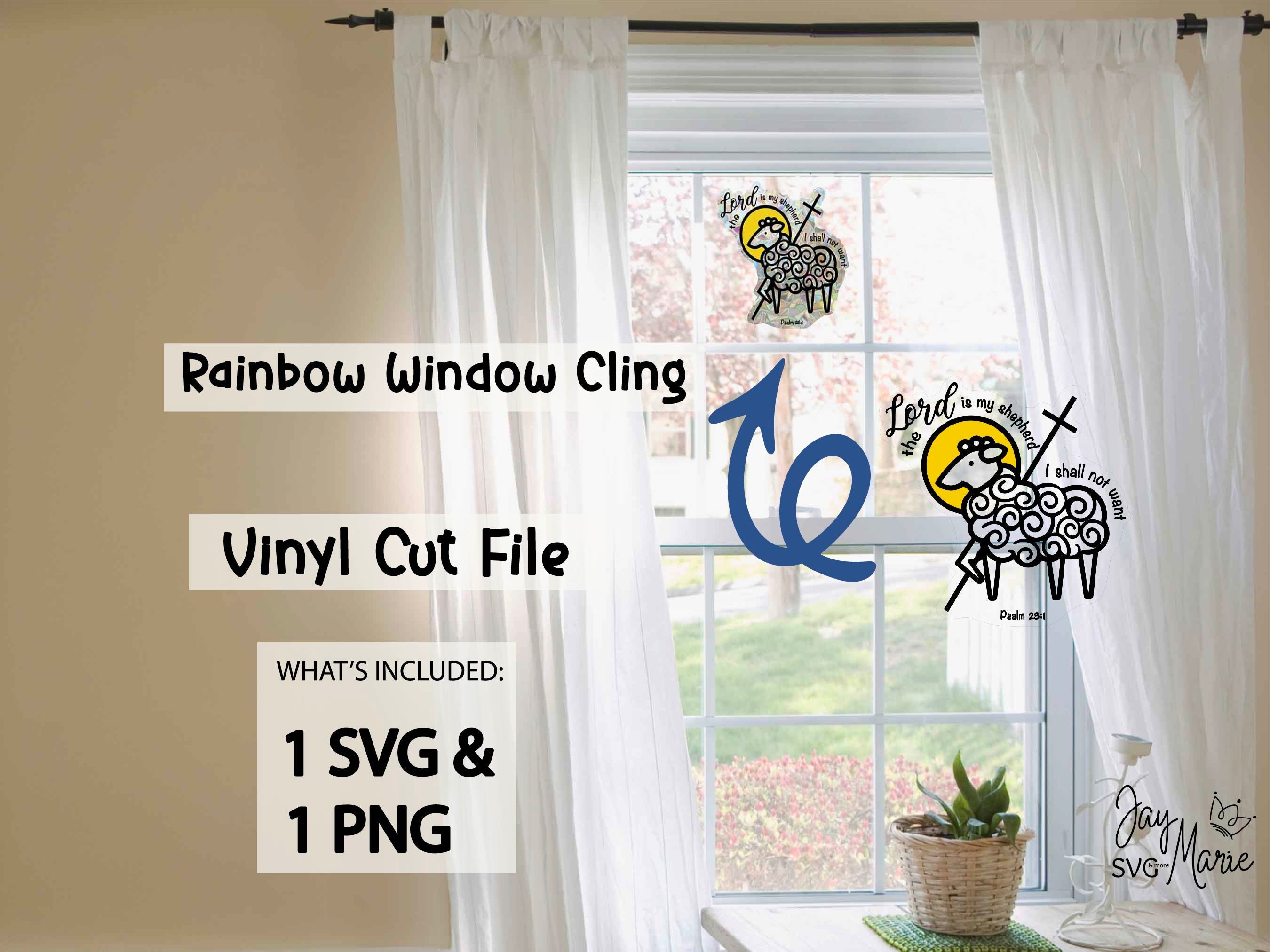 Scripture Window Clings Bible Verse Decal Rainbow Window Cling Dopamine Decor Suncatcher ...