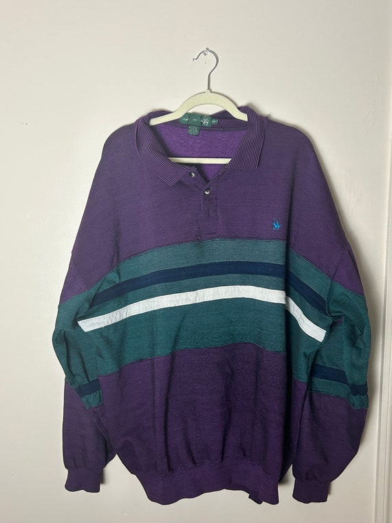 80s collared sweatshirt