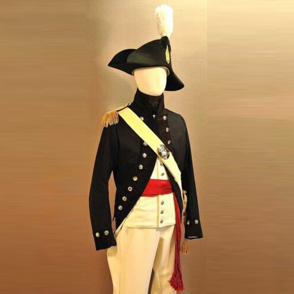 New Men's Black William Travis Military Uniform French Bearn Regt Uniform, Men's Military Hussar Jacket Expedited Shipping Worldwide