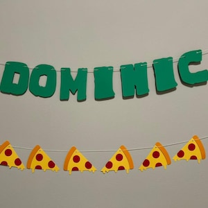 ¡Ninjas del poder de la pizza! Banner de las Tortugas adolescentes mutantes