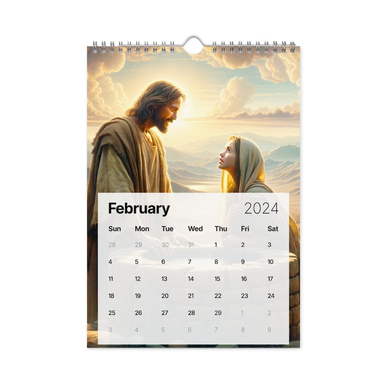 Wall Calendar 2024 Life of Jesus Christ Etsy Jesus Christ Calendar 2025 Uk