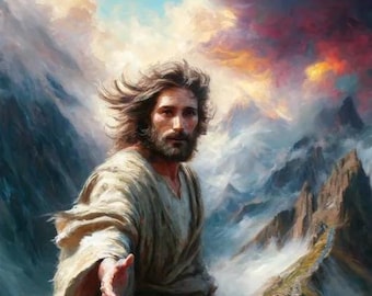 キリスト教アート：「私は助けます」危険な旅で助けようと手を