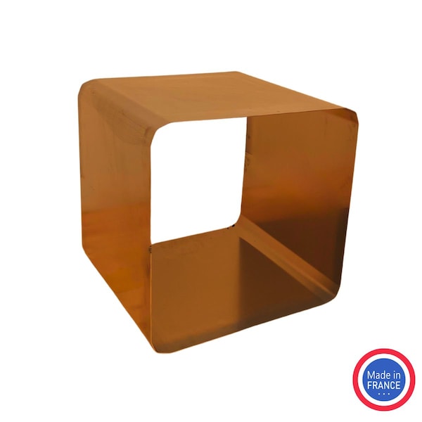 Range-bûches table acier corten | meuble metal | Mobilier | Décoration jardin | Cadeaux jardinage  | Stockage bois | Fabrication française