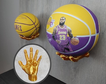 Hand Basketball Holder 3D Printing - Redesigned - Highly Detailed - For Basketballs, Footballs, Volleyballs, etc...