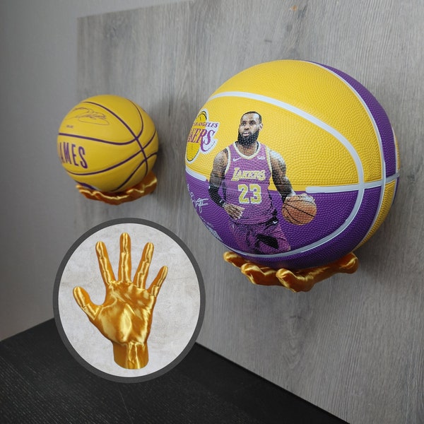 Hand Basketball-Halter 3D-Druck - Redesigned -  Detailreich - Für Basketbälle, Fußbälle, Volleybälle, etc...