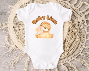Baby Lion Onesie - Adorable Bodysuit for Newborn Boys - Perfect Baby Shower Gift - Trendy Romper