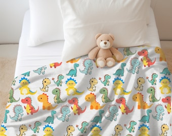Dinosaur Blanket, Cute Baby Blanket, Trendy, Special Gift For Kids, Birthday Gift, Cozy Gift