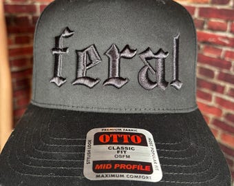 Feral Hat 3D Puff Snapback Hat Choose Colors
