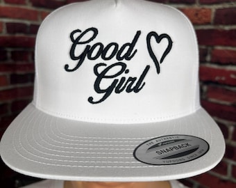 Embroidered Good Girl Hat 3D Puff Snapback Hat Choose Colors