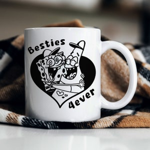Besties Forever/ Best Friend Gift/ Besties Forever Coffee Mug/ Funny Best Friend Mug/ bff Mug/ Cartoon Mug/ Cute Mug/ Valentines Day Gift