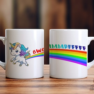 Unicorn Farting Rainbows Mug: Funny Novelty Gift