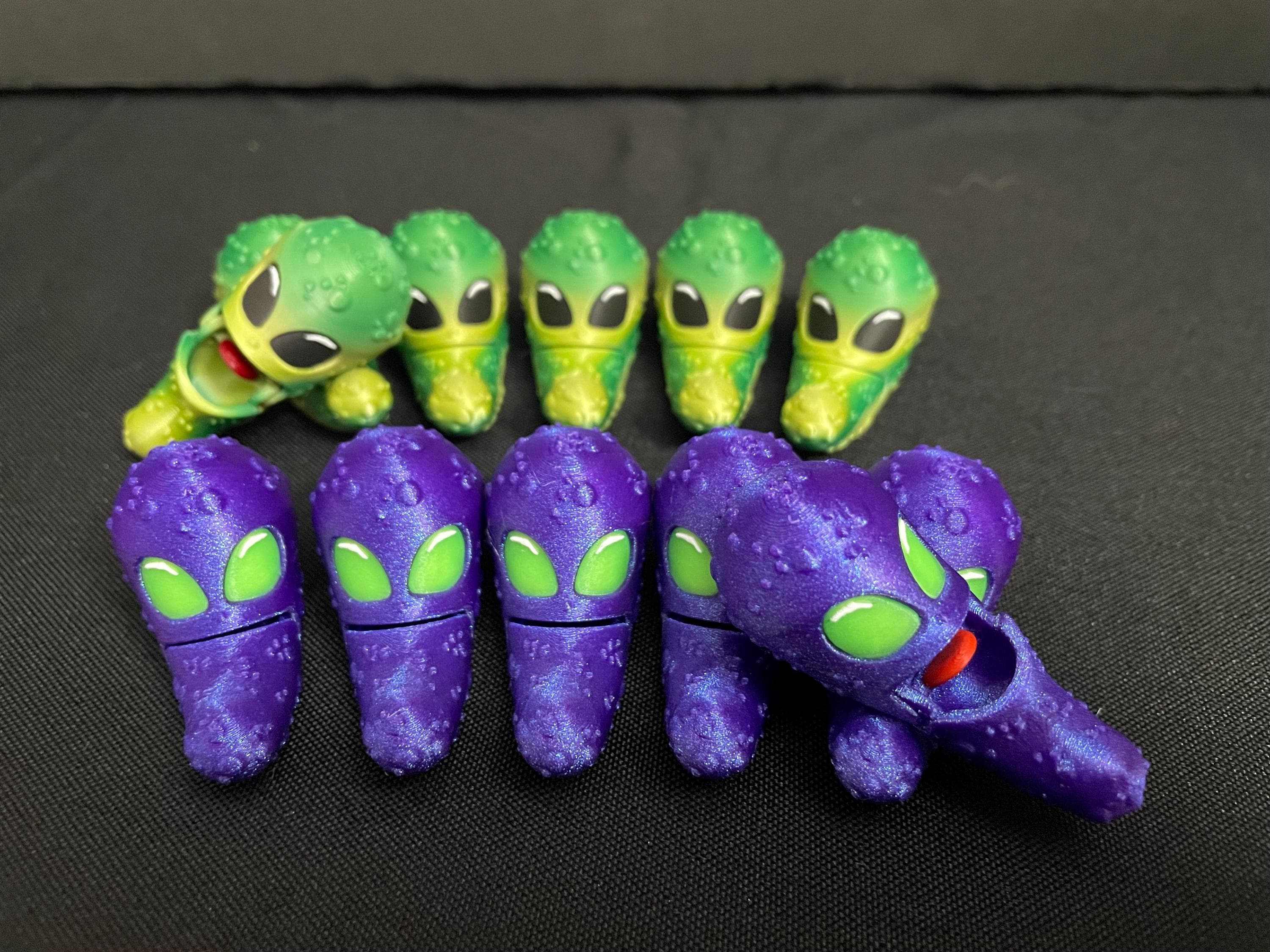 Alien Pickle Keychain, Glow in the Dark, Funny Gag Gift, Fidget Toy - Etsy
