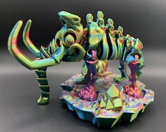 3D Printed Articulated Mammoth Skeleton: Flexible Fidget Toy