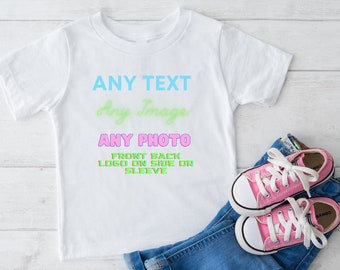 Personalised Childrens Tshirt, Kids Personalised T-Shirt, Custom Kids T-Shirt, Personalized kids tee, kids name tshirt, Custom design tshirt