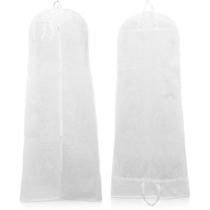 Breathable Wedding Dress Bag With Handle Bridal Dress Travel Carrier Long Dress Cover Bag image 3