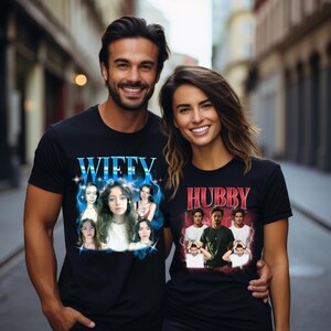 Wifey Hubby Bootleg-T-shirt: bijpassende shirts voor koppels voor Valentijnsdag