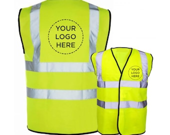 Personalisierte Hi Vis Weste Individuell bedruckte - Warnschutzweste für Erwachsene