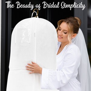 Breathable Wedding Dress Bag With Handle Bridal Dress Travel Carrier Long Dress Cover Bag image 10