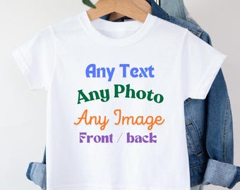 Personalisierte Kinder T-shirt: Personalisiertes Foto & Text Unisex T-Shirt