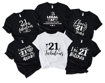 21st birthday tshirt, 21st birthday tee, 21st birthday shirt, Twenty one T-shirt, Gift for Daughter, Granddaughter, Birthday Girl Gift