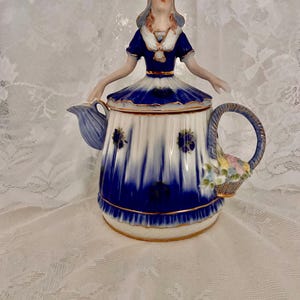 Vintage Limoges Little Dutch Girl with Flowers Tea Pot