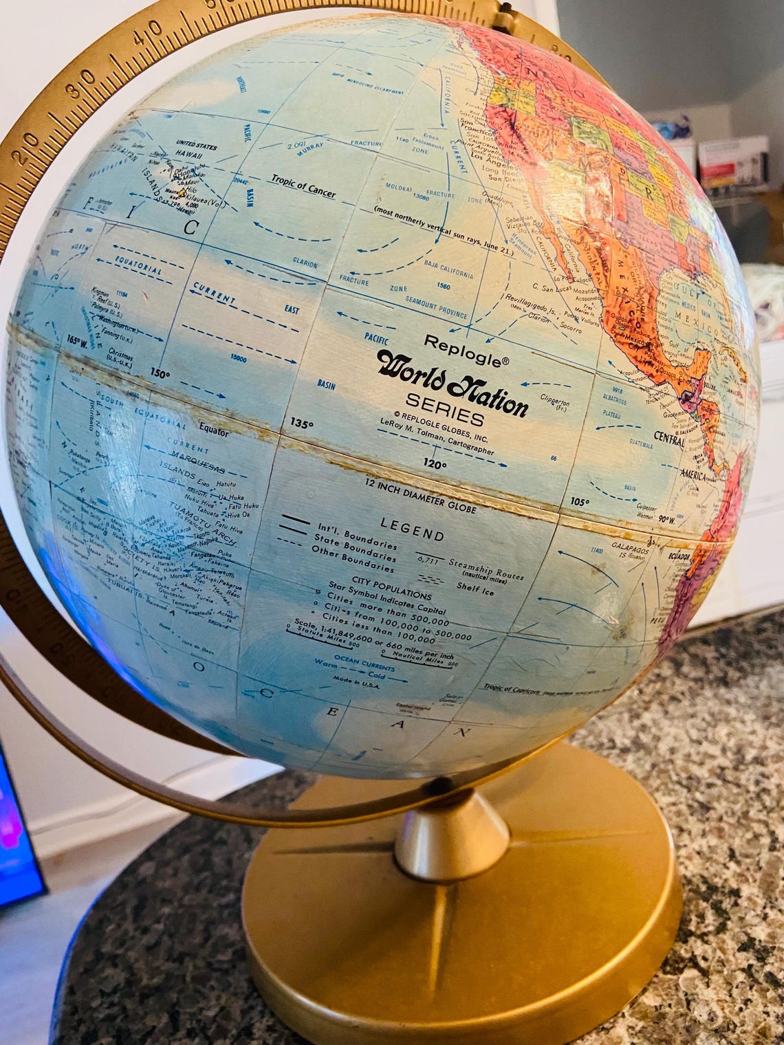 Vintage Replogle World Nation Art Deco Globe - Etsy