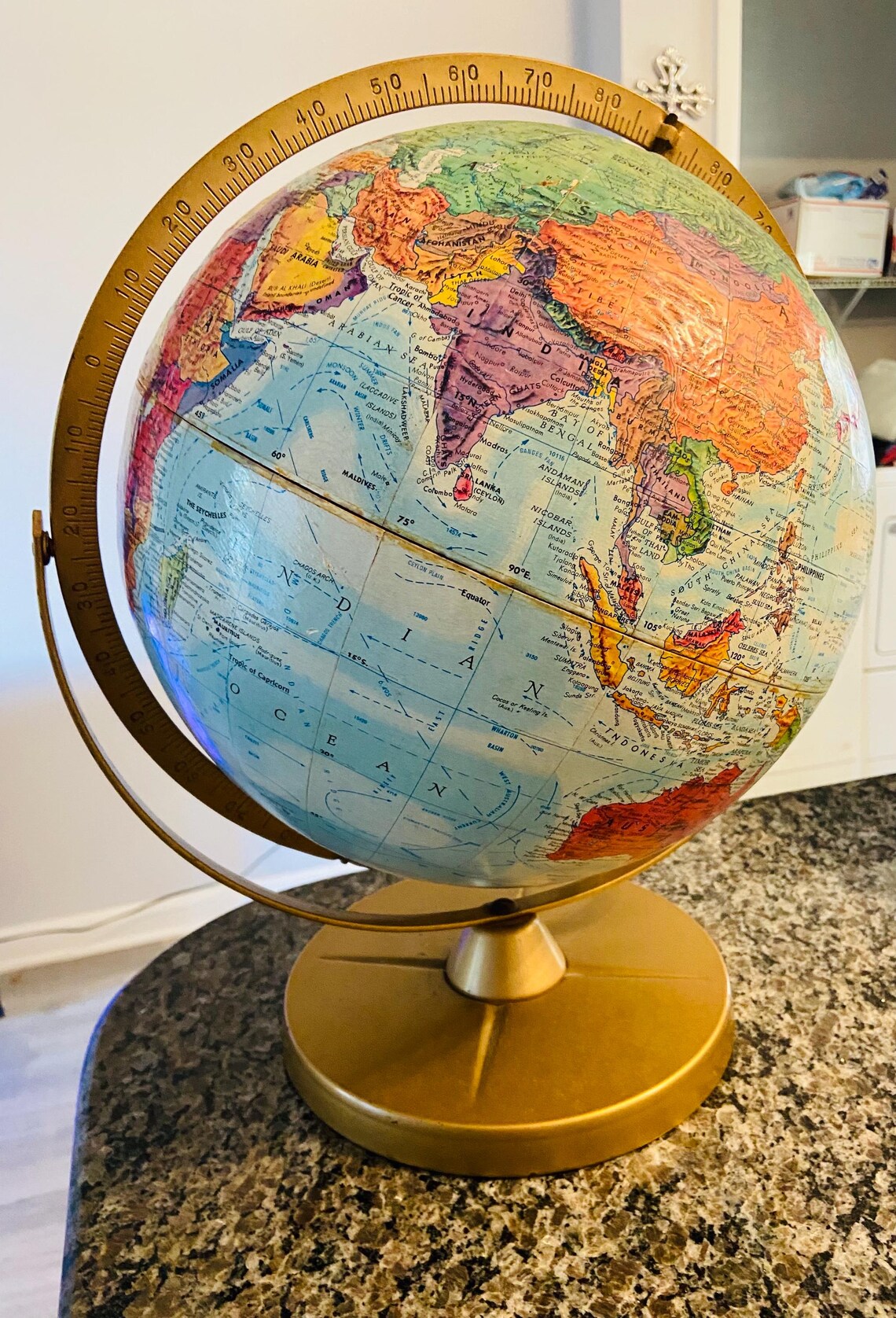 Vintage Replogle World Nation Art Deco Globe - Etsy