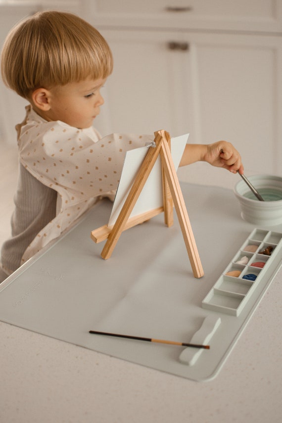 Gift Idea for Children Aged 2 and Over, Placemat for Painting and Plastic  Art Activity, Silicone Placemat for Children 