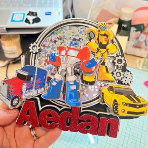 Transformers  Cake Topper: Custom Birthday Party Decor
