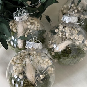 Dried Flower Ornament Christmas dry floral Ornament lightweight preserved flowers ornaments Botanical holiday dried flowers ornament gifts