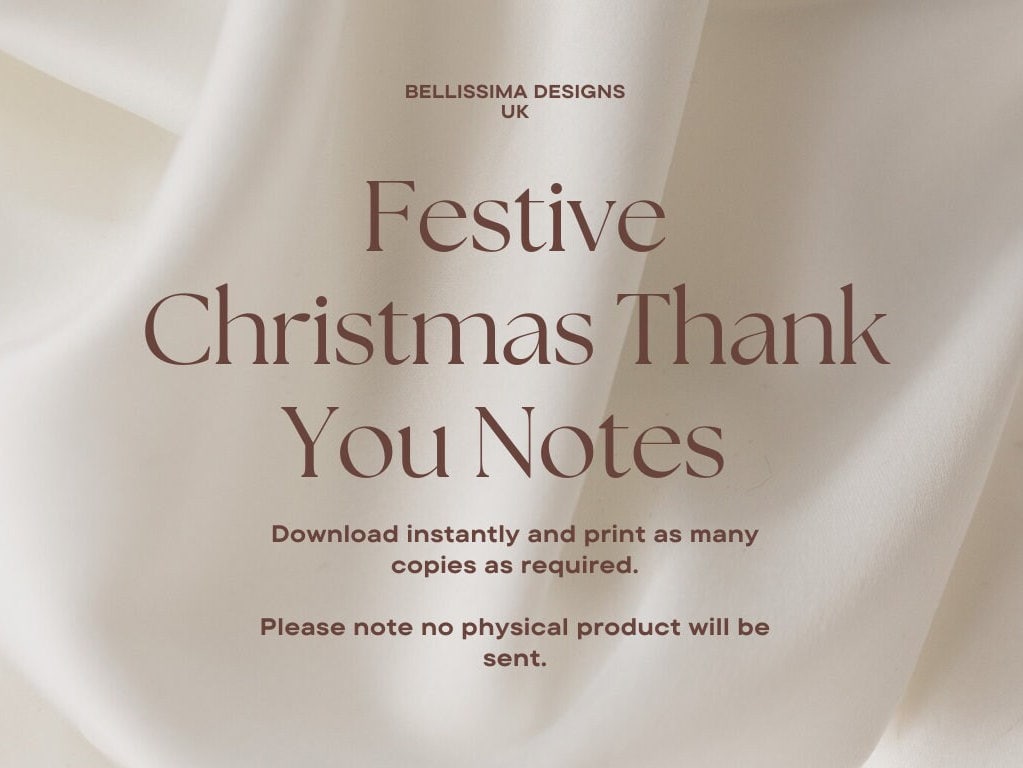 Printable Christmas Thank You Notes for Kids Festive Holiday Gratitude ...