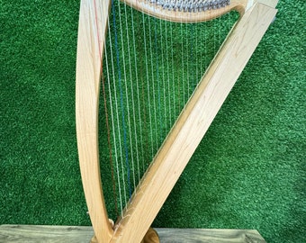 26 Strings Celtic Lever Harp, Folk Harp, Irish Music | Handmade with Beech Wood | Comes with Carry bag, and Tuning Wrench.